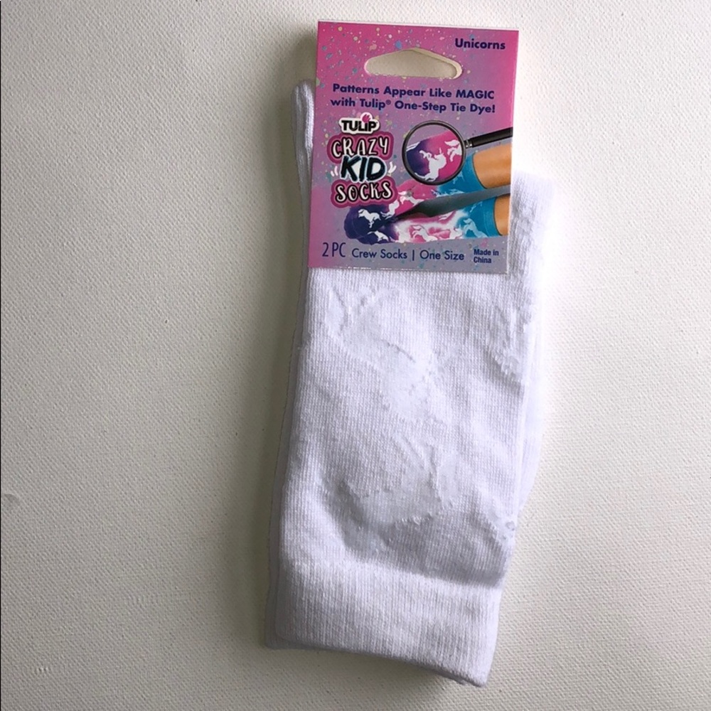 *3/$20* Tulip Unicorn Tie Dye Crazy Kid Crew Socks
